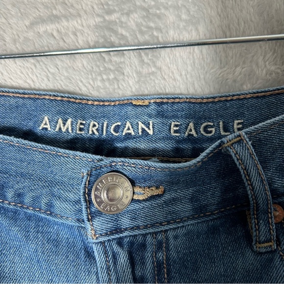 American Eagle Skater Jeans Womens Size 14R Baggy Wide Leg Grunge Distressed - Picture 2 of 16